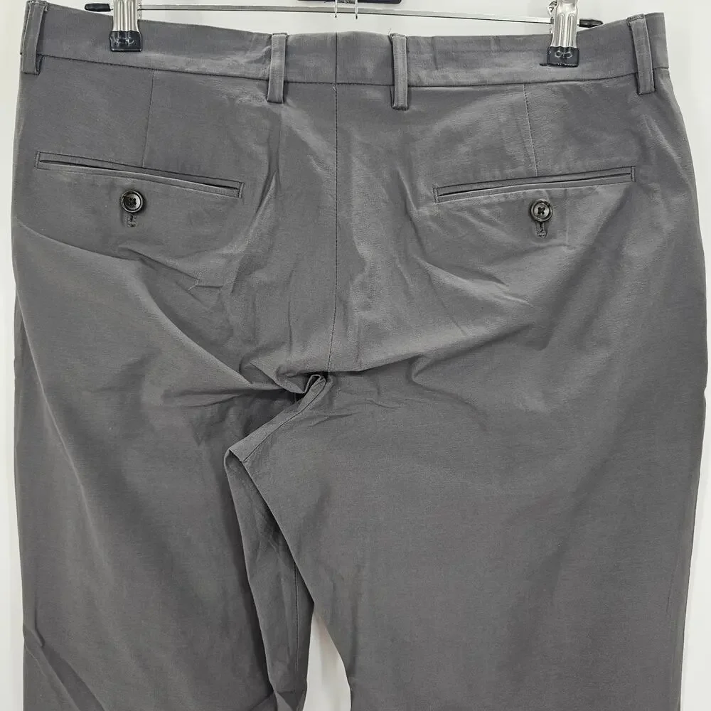 J. Crew Men size 32/32 770 Bowery Straight Tech Dress Chino Pants Gray AW006 NEW